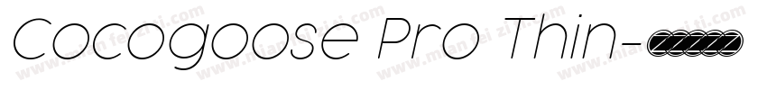 Cocogoose Pro Thin字体转换